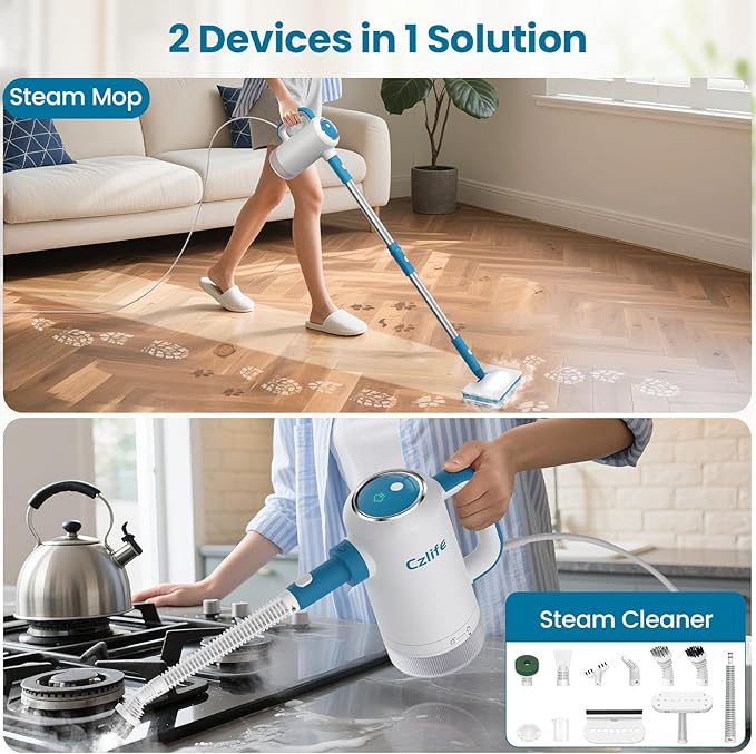 13-in-1 Steam Mop, Handheld Steam Cleaner - Image 2