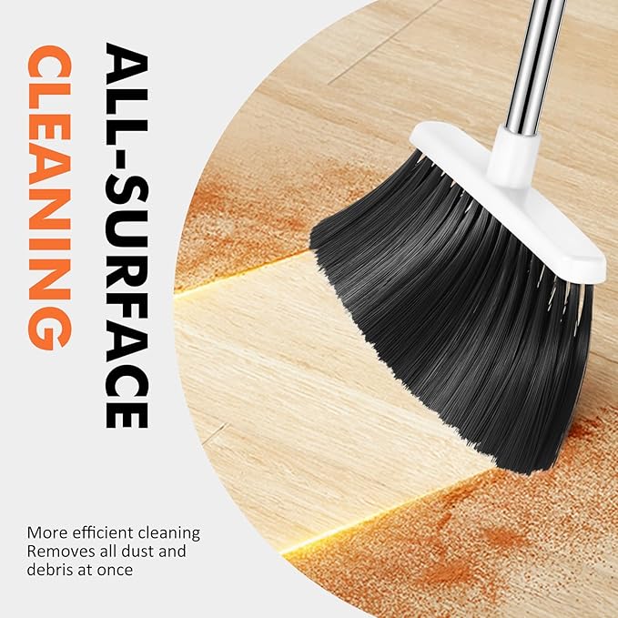 NACENA Heavy Duty Broom, 55 Inch Long Handle Outdoor Large Angle Brooms - Image 6