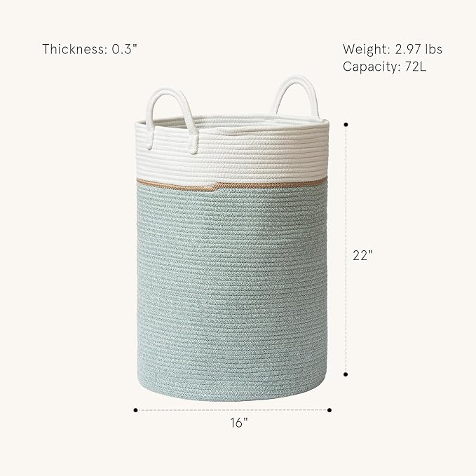 LA JOLIE MUSE Woven Basket Rope Storage Baskets - Image 4