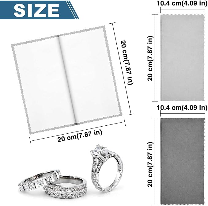 SEVENWELL Silver Polishing Cloth, Jewelry Cleaner Cloth - Image 2