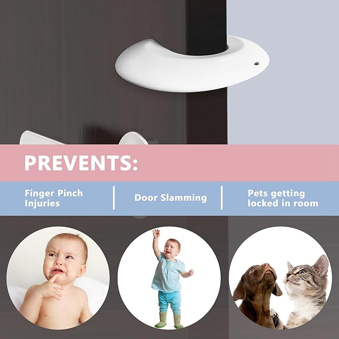 Door Pinch Guard and Door Slam Stopper, Durable Silicone Door Finger Pinch Guard - Image 2