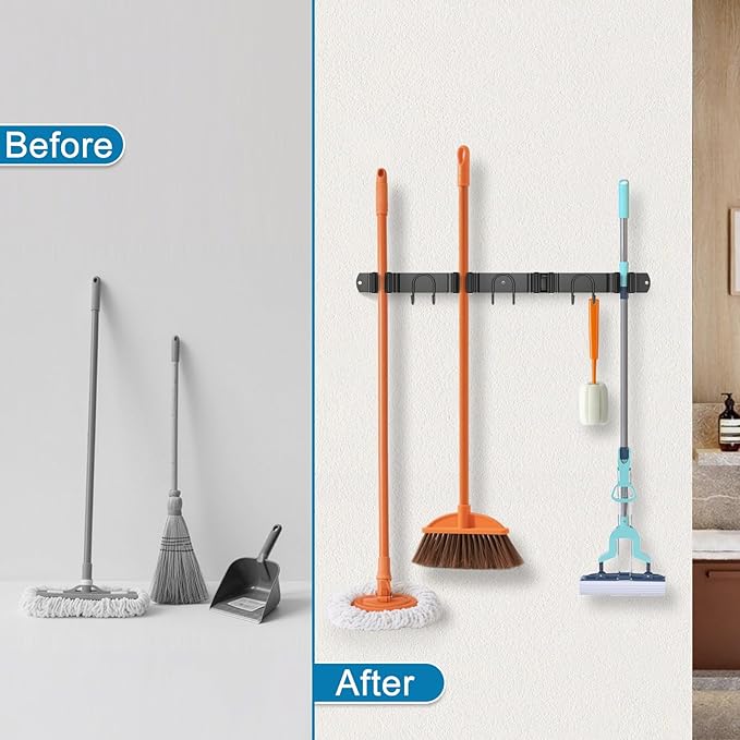 Mop Broom Holder Wall Mount - Image 9