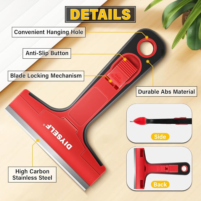 DIYSELF Razor Blade Scraper, 1 Pack Scraper Tool - Image 6