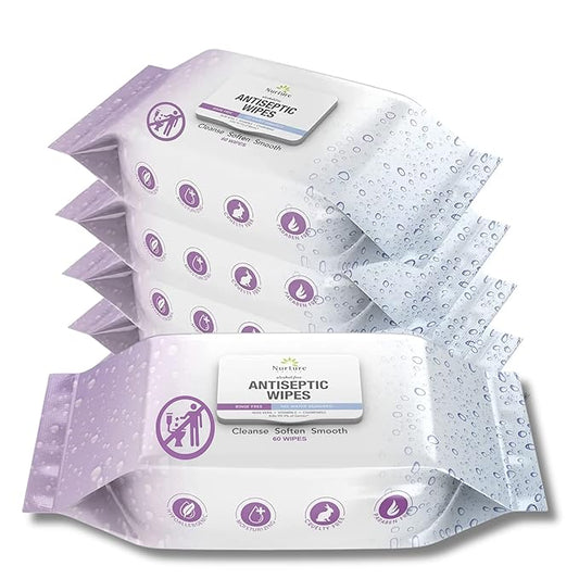 Nurture XL Antibacterial Body & Hand Wipes | Alcohol-Free Antiseptic Wet by NurtureValley