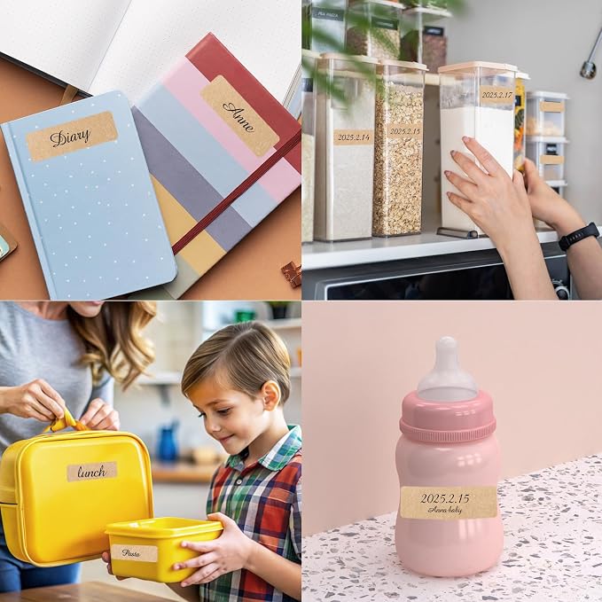 Removable Kraft Label Stickers- Writable Gift Tag Stickers Labels, - Image 6