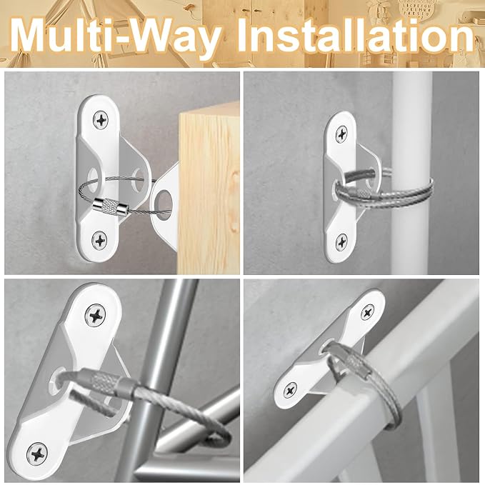 Furniture Anchors for Baby Proofing & Pet Protecting, Furniture Straps Anti Tip - Image 9