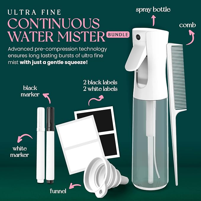 BeautifyBeauties Hair Spray Bottle – Ultra Fine Continuous Water Mister - Image 2
