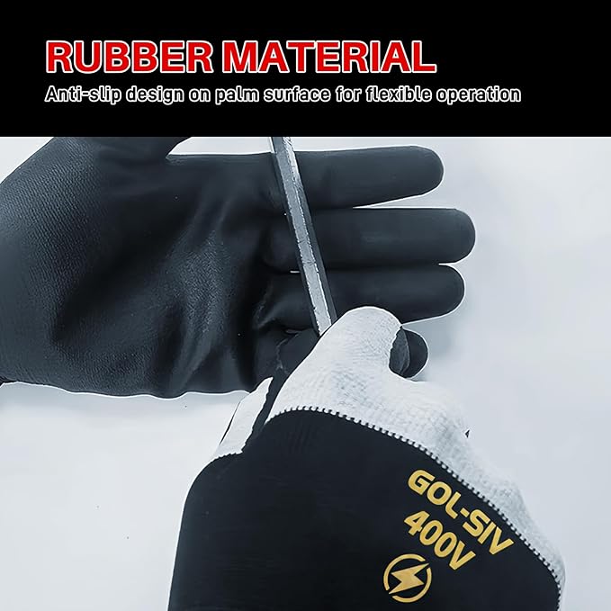 400V Electrical Gloves For Electrician XL - Image 4
