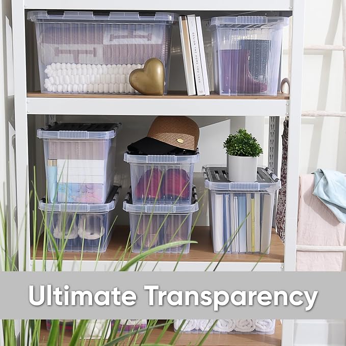 Superio Storage Bins with Lids, Stackable Totes, BPA Free, Odor Free, Organizer - Image 6