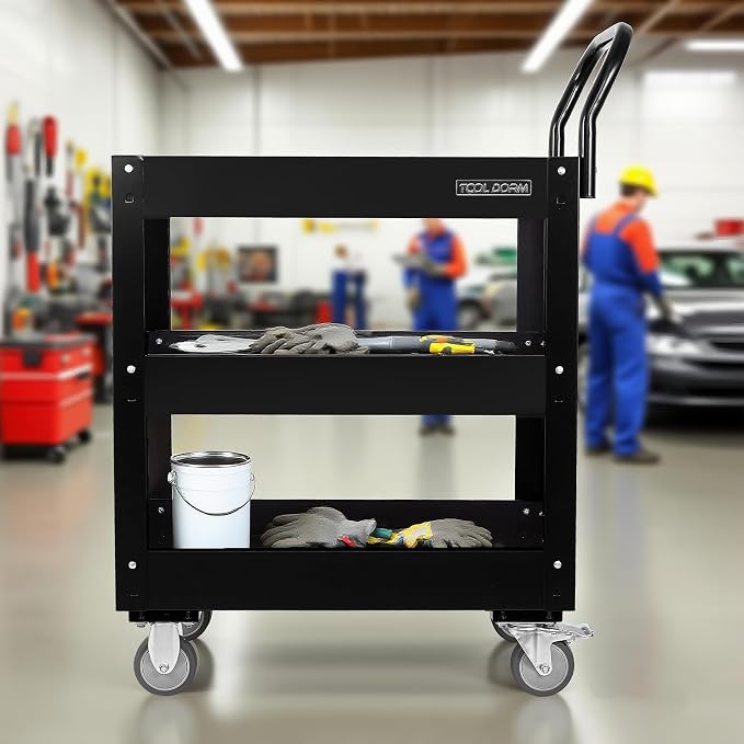 3 Tray 29.3 inch Tool Cart, self Assembly, 300 LBS Capacity Rolling Tool Carts - Image 5