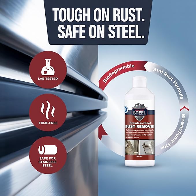 Stainless Steel Rust Stain Remover & Cleaner, NSF Approved Safe - Image 2