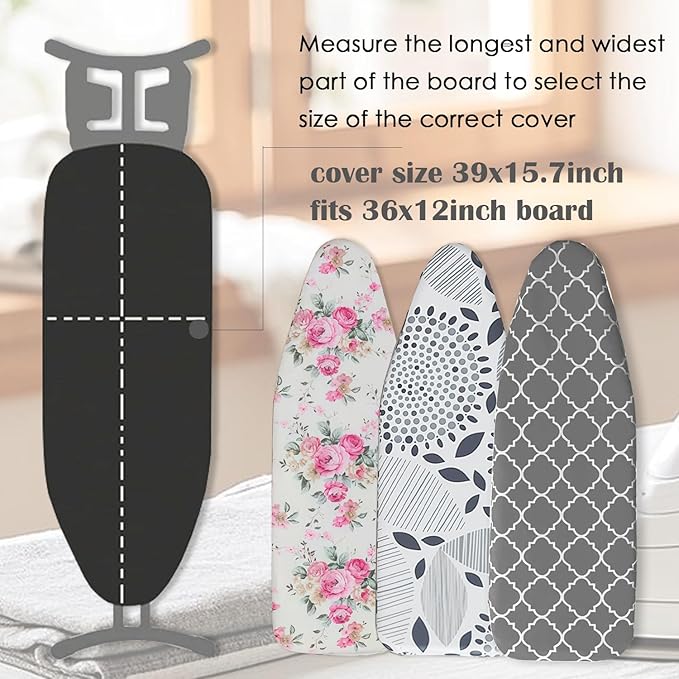Ironing Board Cover with Two 5MM Thick Feltpads, Fits Standard Ironing Boards - Image 5