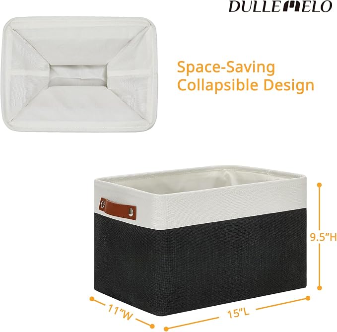 DULLEMELO Linen Closet Organizer and Storage Basket - Image 2