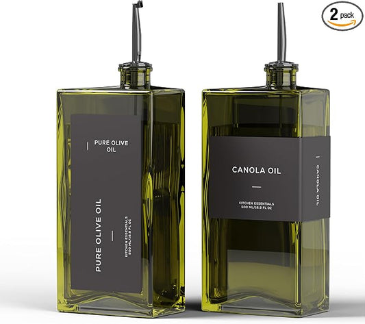 Olive Oil Dispenser for Kitchen, 16.9 oz/ 500 ml Olive Oil Dispenser Bottle by HCYWOC