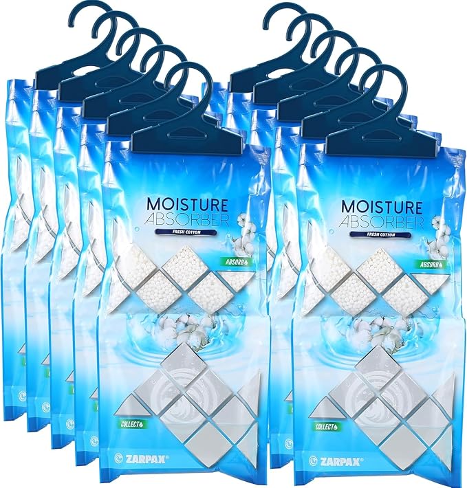 Hanging Moisture Absorber Fresh Cotton 10.6 oz/300g | Moisture Absorbing Bags by Zarpax