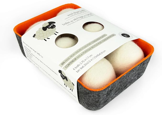 Three by Three Seattle Felt·Like·it!™ Wool Dryer Balls + Storage Bin: Reduce - Image 4