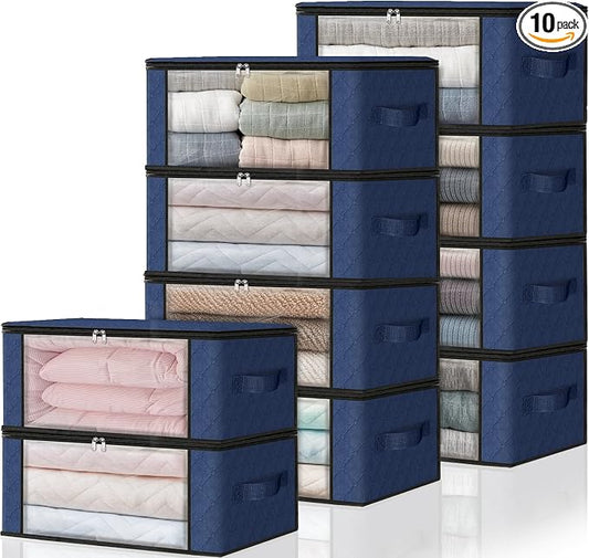 HomeHacks Storage 10-Pack Clothes Organizer Storage Bags Foldable Storage Box by HomeHacks