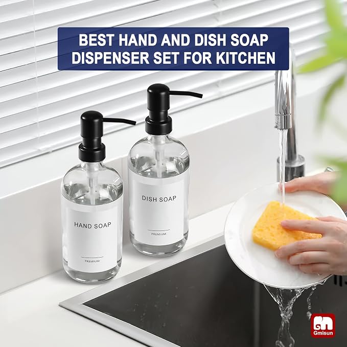 GMISUN Glass Soap Dispenser - Image 5