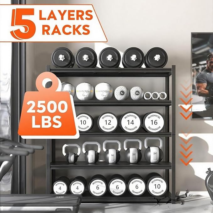 72" H Garage Shelving 2000LBS Heavy Duty Storage Shelves Adjustable 5 Tier - Image 3