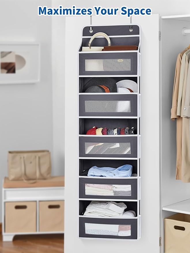 JARLINK Over The Door Organizer, 5 Shelf Door Hanging Organizer - Image 6