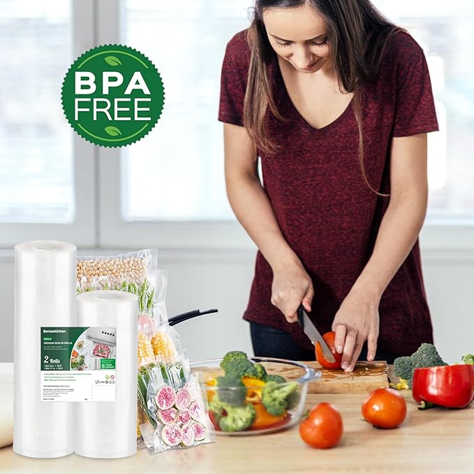 Bonsenkitchen Vacuum Food Sealer Rolls Bags, Durable Customized Size Food Vac - Image 6
