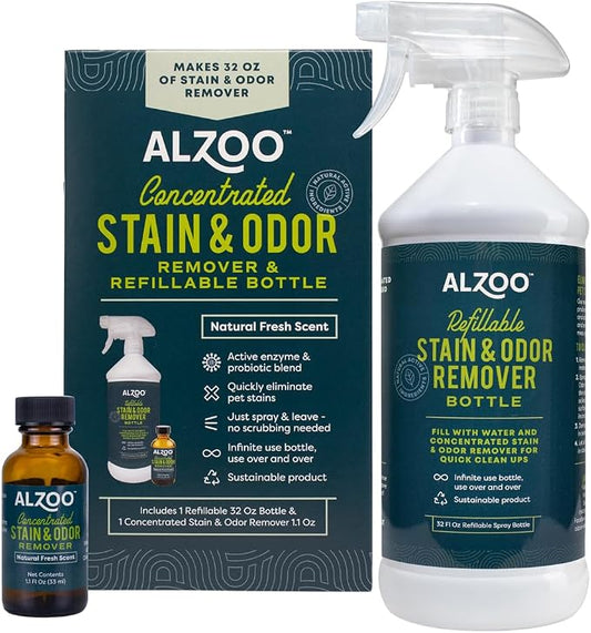 ALZOO Concentrated Stain & Odor Remover Bundle Bottle Set, Includes 32 Fl. Oz by ALZOO