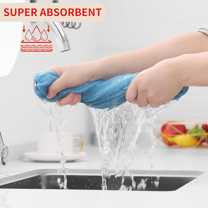 Homaxy 100% Cotton Waffle Weave Kitchen Dish Towels, Ultra Soft Absorbent Quick - Image 3