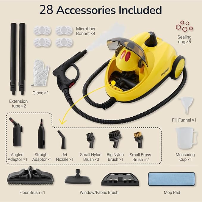 Steam Cleaner with 28-in-1 powerful, deep cleaning - Image 2