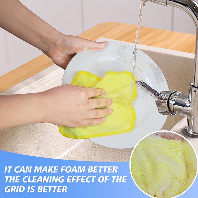 KinHwa Kitchen Washcloths for Dishes Absorbent Microfiber Dish Cloths Quick Dry - Image 2