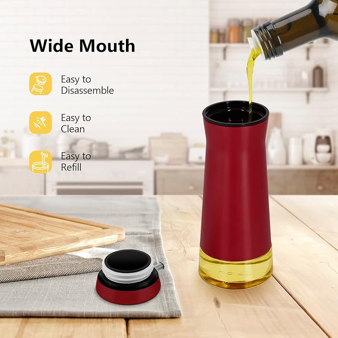 Aelga Red Oil And Vinegar Dispenser Set - Image 4