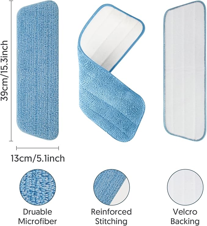 7 Count Reusable Mop Pads for Swiffer PowerMop -MEXERRIS Microfiber Wet Mops - Image 5