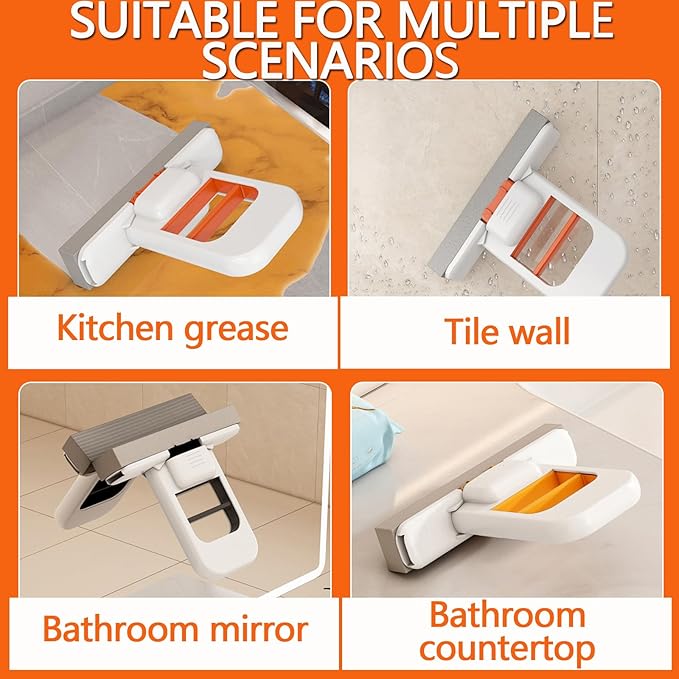 Mini Foldable Desktop Mop, Portable Cleaning Sponge Mop Self-Squeeze Sponge - Image 4