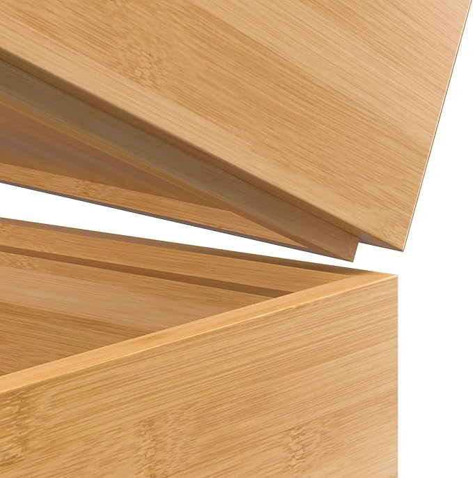 Silverware Tray for Drawer, Stackable Kitchen Bamboo Drawer Organizer 12" x 3" - Image 5