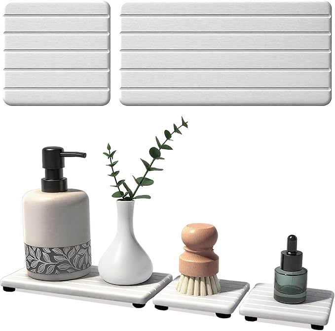 3PCS Stone Drying Tray, Stones Soap Trays, Water Absorbing Stone Tray by Unknown