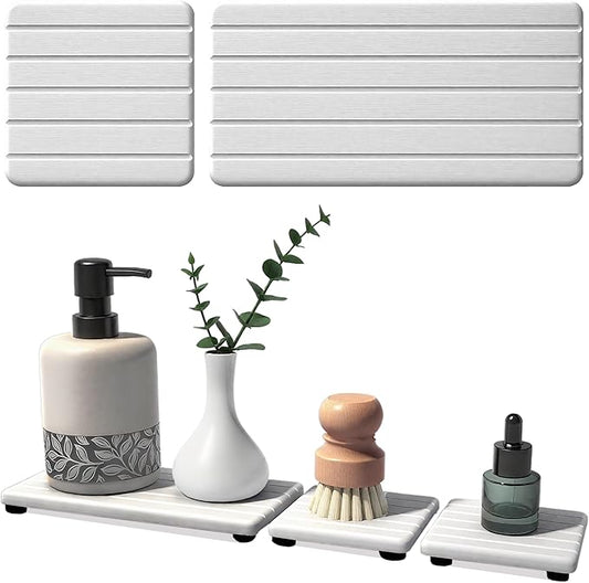 3PCS Stone Drying Tray, Stones Soap Trays, Water Absorbing Stone Tray by Unknown