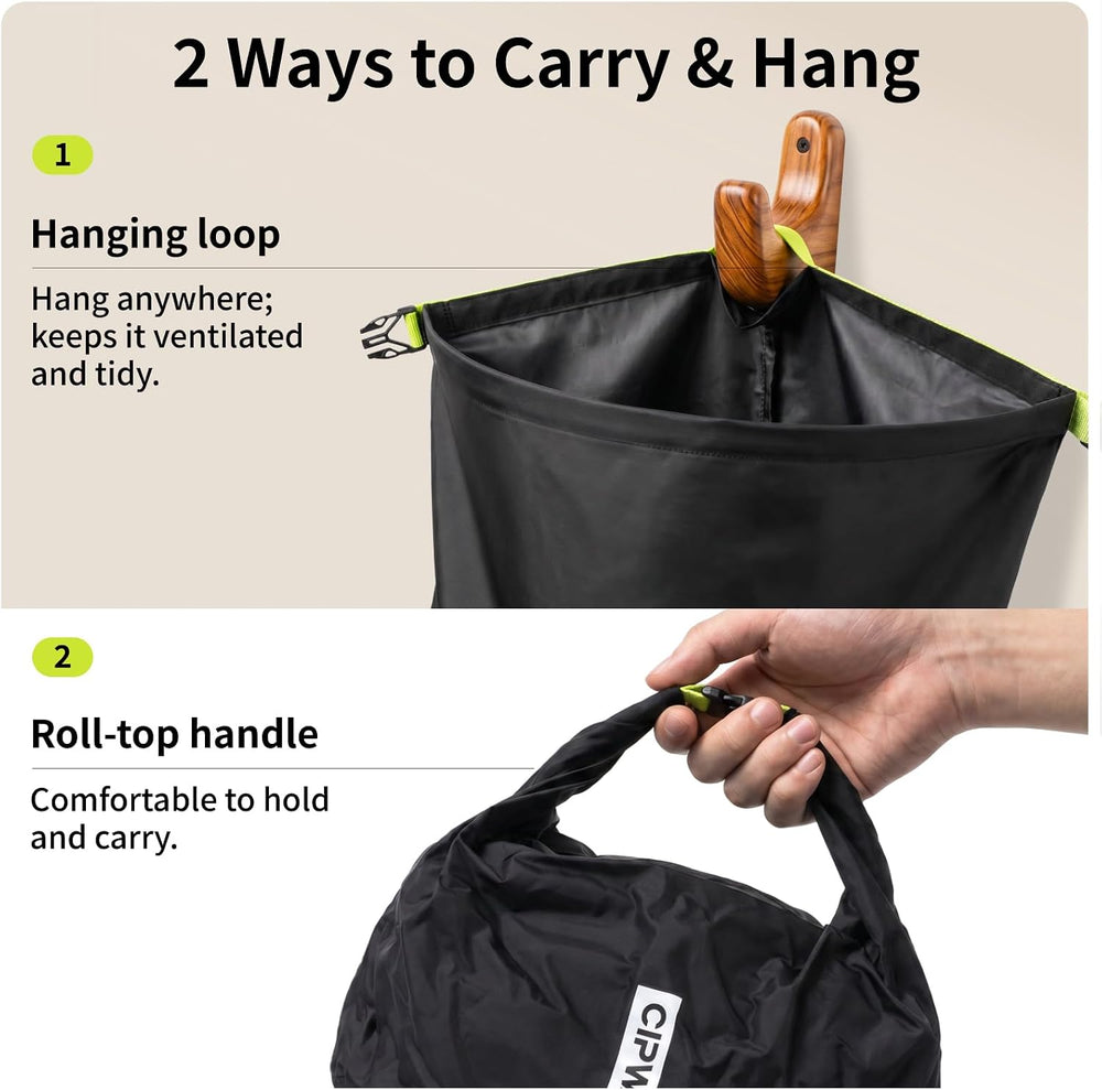 Travel Compression Laundry Bag for Dirty Clothes, 40L 2Pack