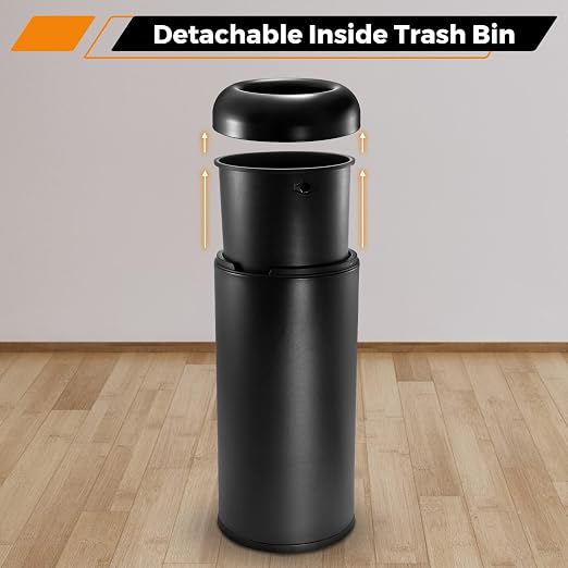 BEAMNOVA Commercial Trash Can 16.5 Gallon Open Top Outdoor Indoor Garbage - Image 6