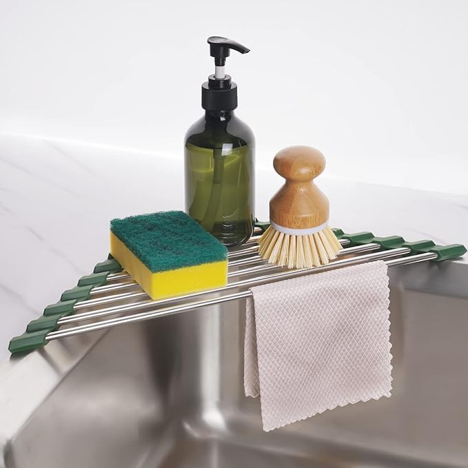 Tomorotec Triangle Roll-Up Dish Drying Rack by Tomorotec