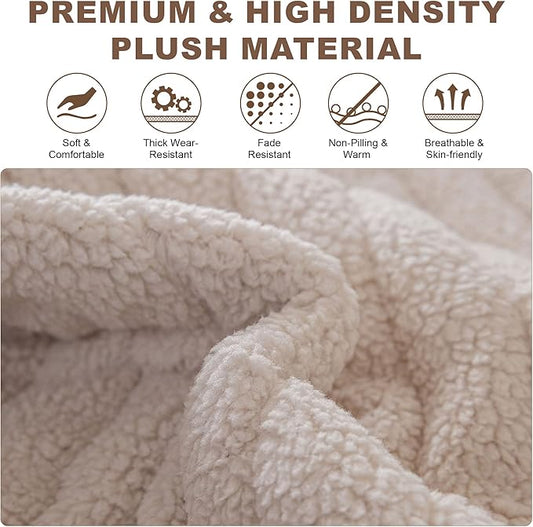 OTOB Sofa Covers for 3 Cushion Couch Washable, All Seasons Fuzzy Non Slip Kids - Image 2