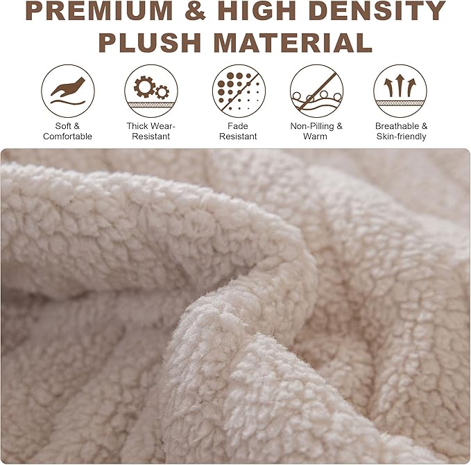 OTOB Couch Covers for Sofa Pet Friendly, Washable & Non Slip Fuzzy Dog Couch - Image 3