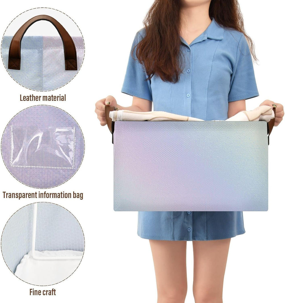 CEBUGI Iridescent Gradient 2 Pack Large Waterproof Collapsible Storage Bin Fo...