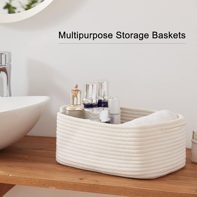 OIAHOMY Cotton Rope Storage Baskets | Decorative Storage Basket - Image 7