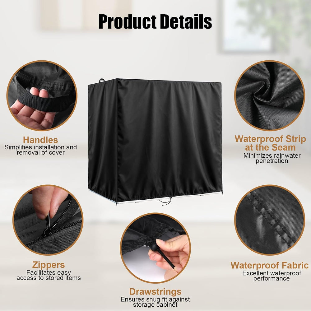 Kasla Outdoor Storage Cabinet Cover, 54"L×33"W×45"H