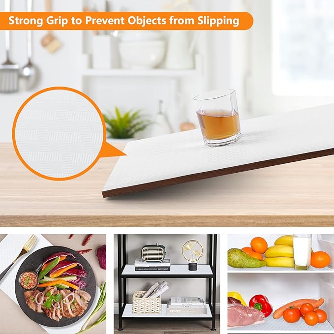 White Shelf Liner Kitchen Cabinet Liners Refrigerator Liners Waterproof & - Image 7