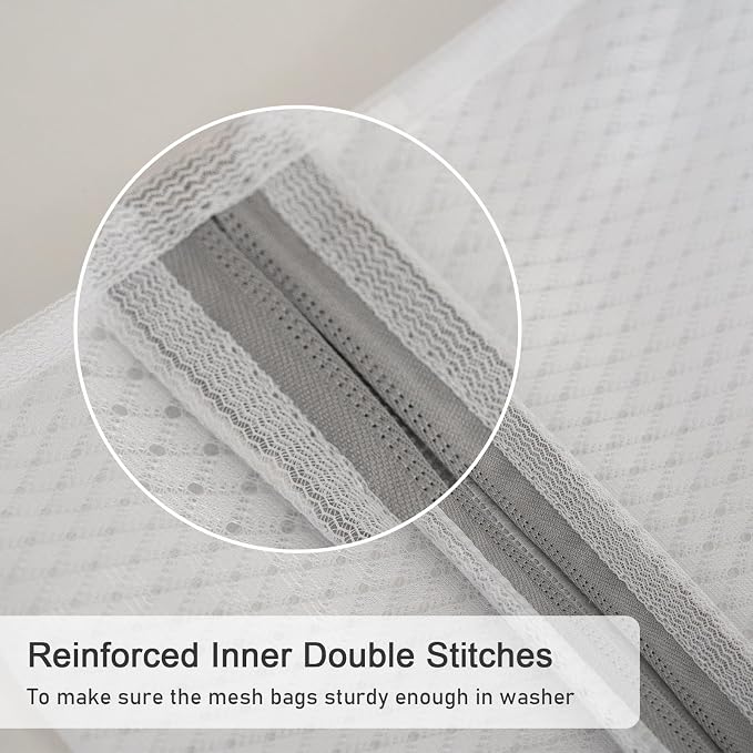 Polecasa 3Pcs 9 x 12 Inches Extra Durable 125g Diamond Mesh Laundry Bags - Image 4