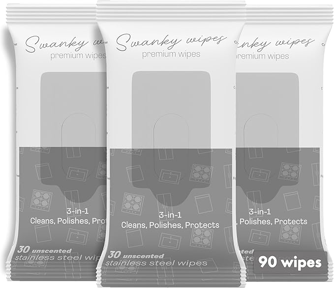 Swanky Stainless Steel Cleaner Wipes by SwankyWipes