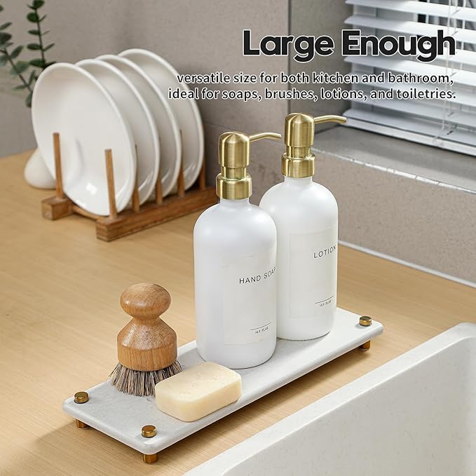 Water Absorbing Stone Sink Caddy Kitchen Sink Organizer Tray, Diatomite - Image 8