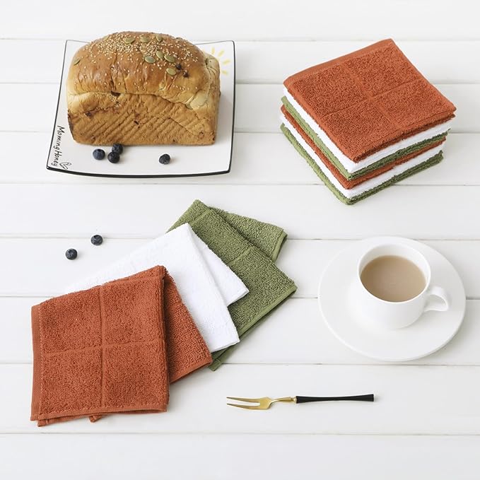 Glynniss Kitchen Dish Cloths Highly Absorbent Dish Rags 100% Cotton Wash Cloths - Image 5