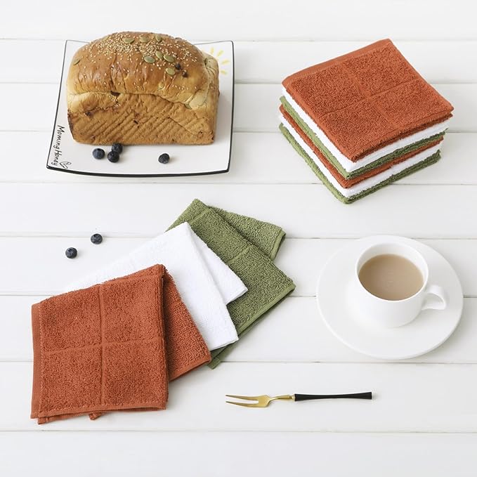 Glynniss Dishcloths Kitchen Highly Absorbent Dish Rags 100% Cotton Dish Cloths - Image 2