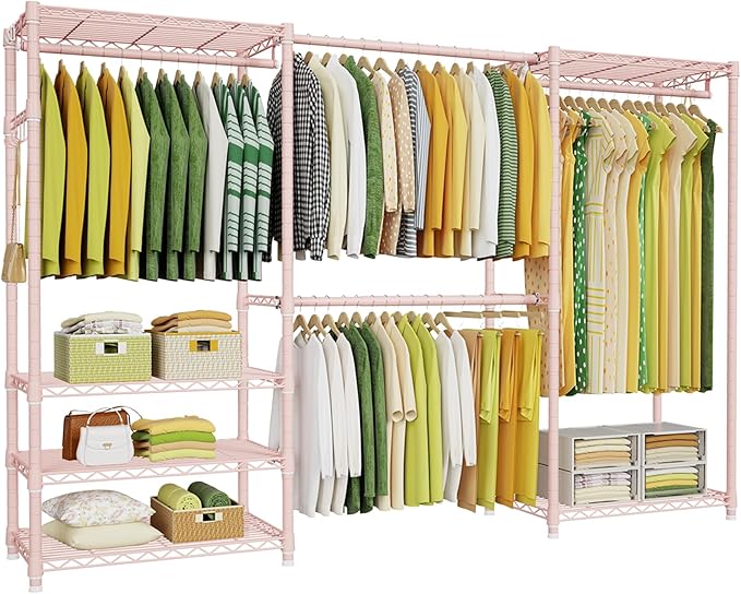Ulif E1 Heavy Duty Closet Garment Rack, 6 Tiers Adjustable Metal Freestanding by Ulif